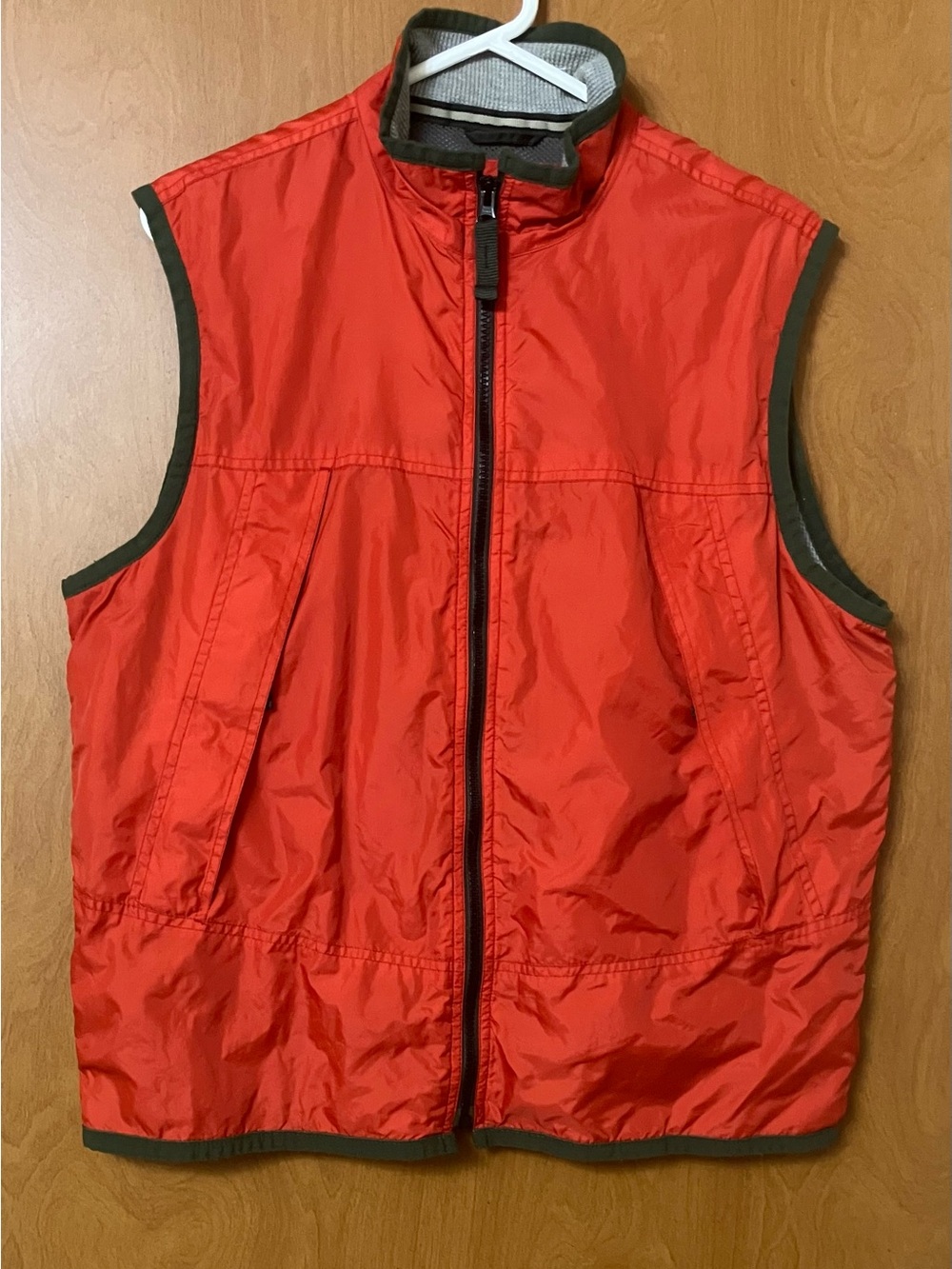 Gap Men's Red Full Zip Utility Outdoor Tactical Nylon Vest Size Small Vintage